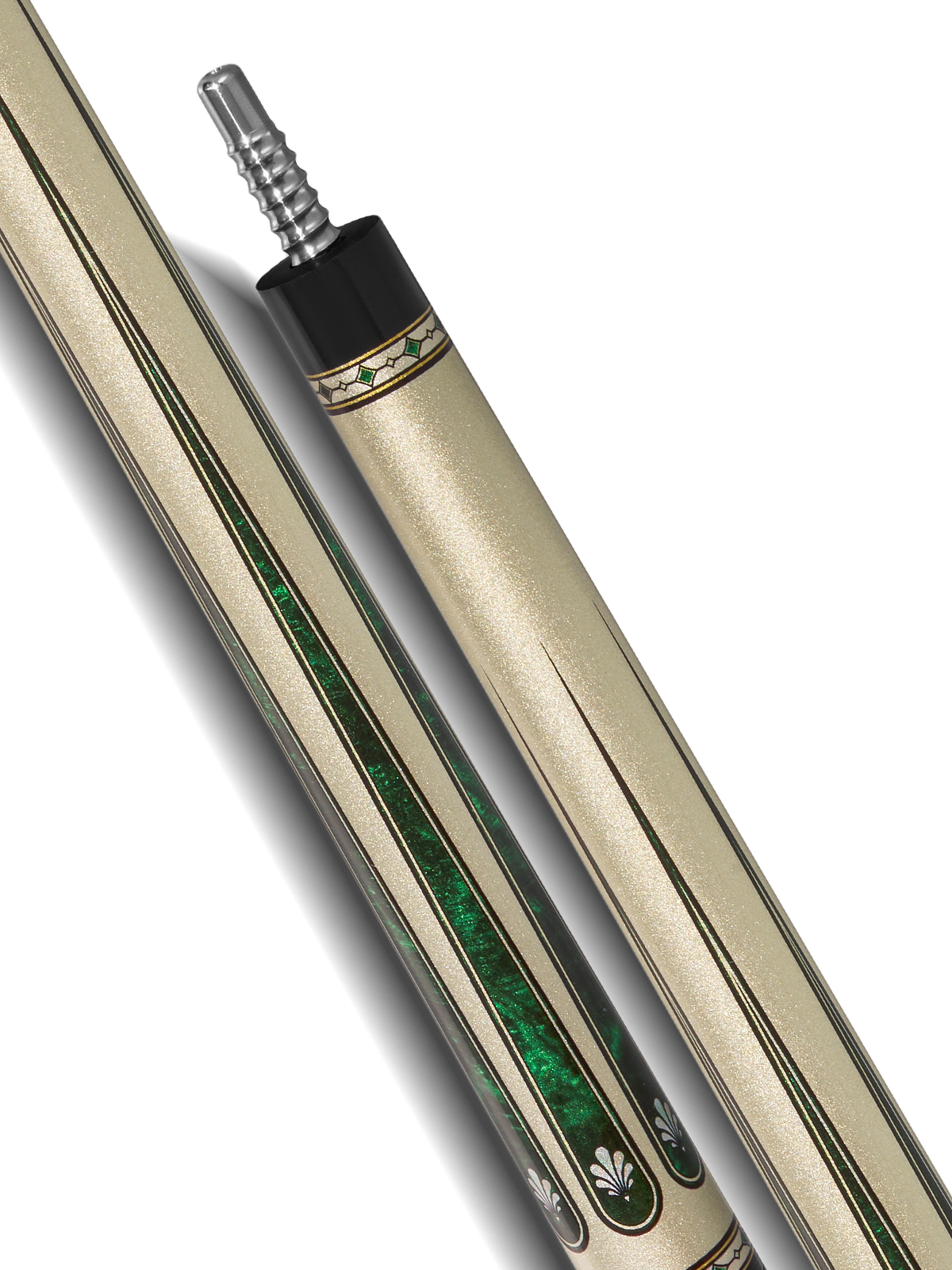 EVO Beast Emerald Cobra Leather Wrap Pool Cue