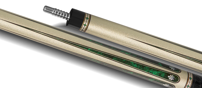 EVO Beast Emerald Cobra Leather Wrap Pool Cue