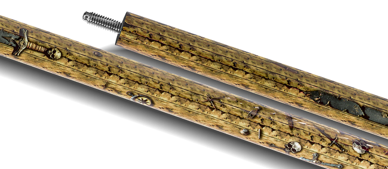 EVO Pirate Golden Plunder No Wrap Pool Cue