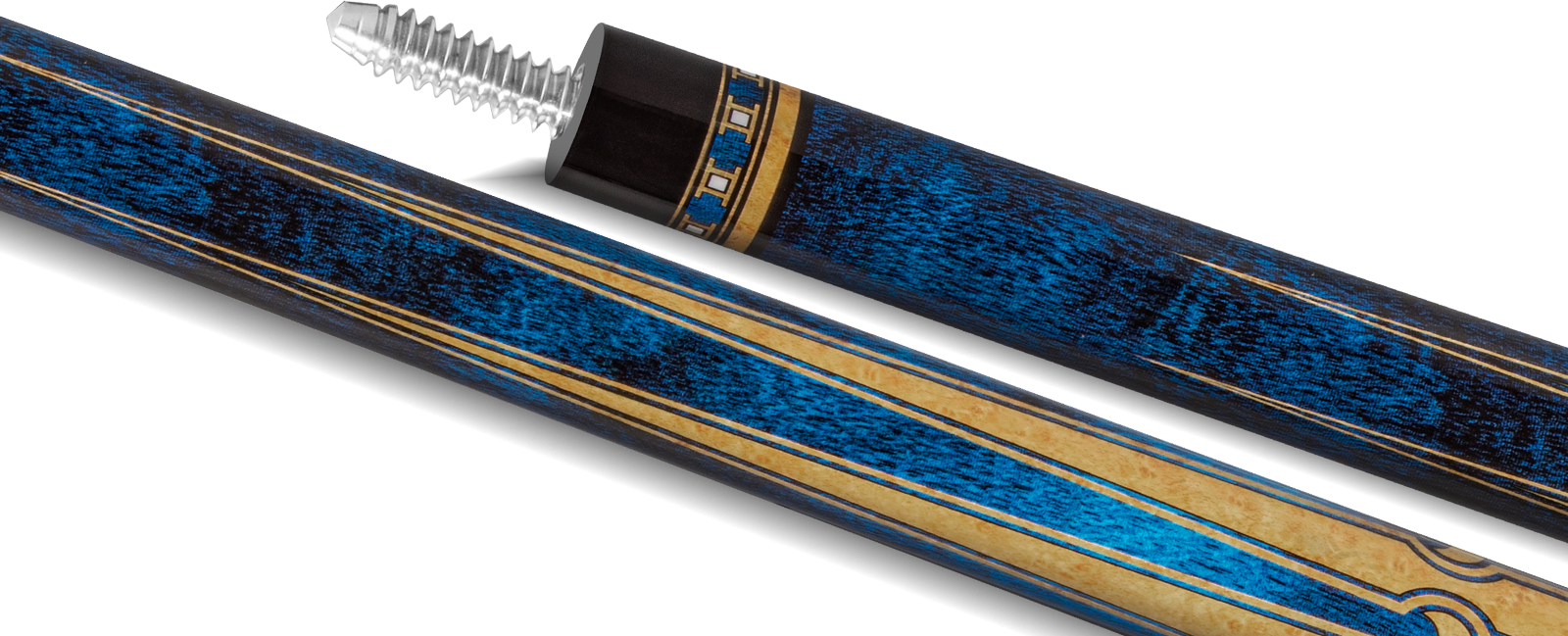 EVO Luna Sapphire Gate Leather Wrap Pool Cue