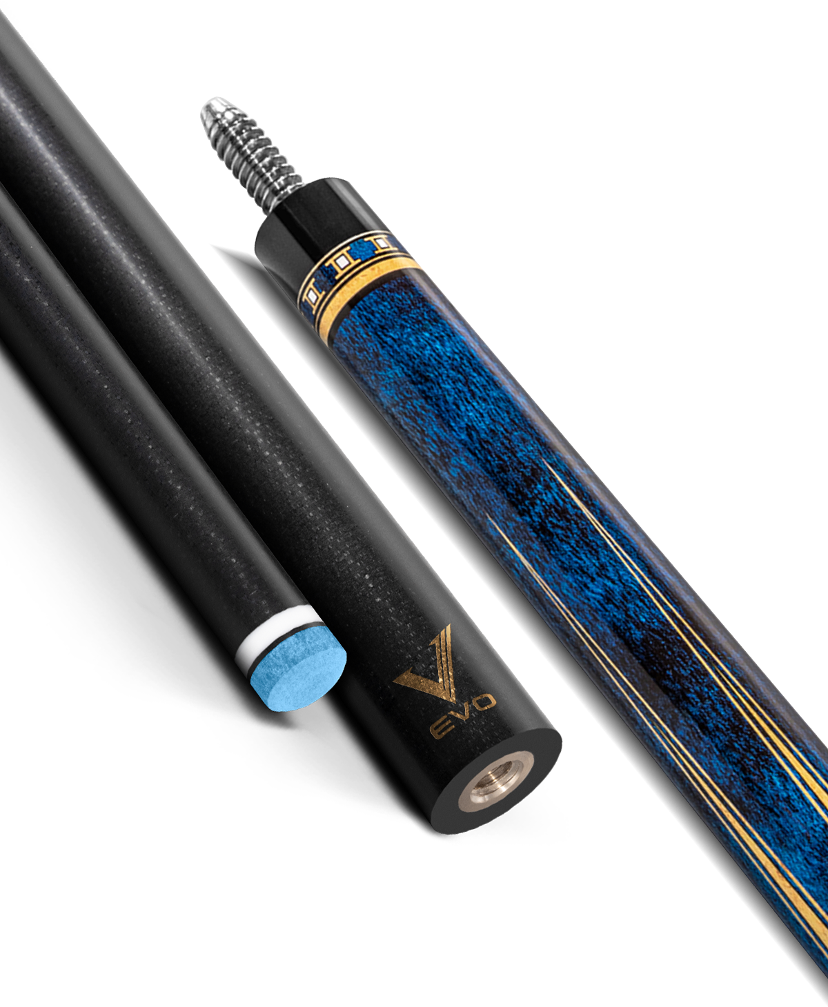 EVO Luna Sapphire Gate Leather Wrap Pool Cue