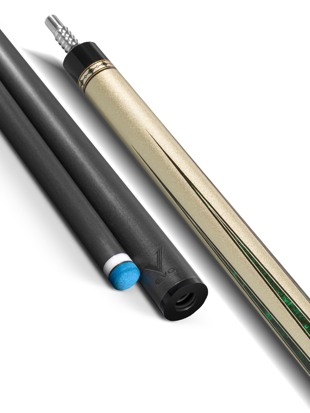 EVO Beast Emerald Cobra Leather Wrap Pool Cue