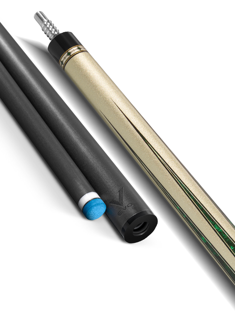 EVO Beast Emerald Cobra Leather Wrap Pool Cue