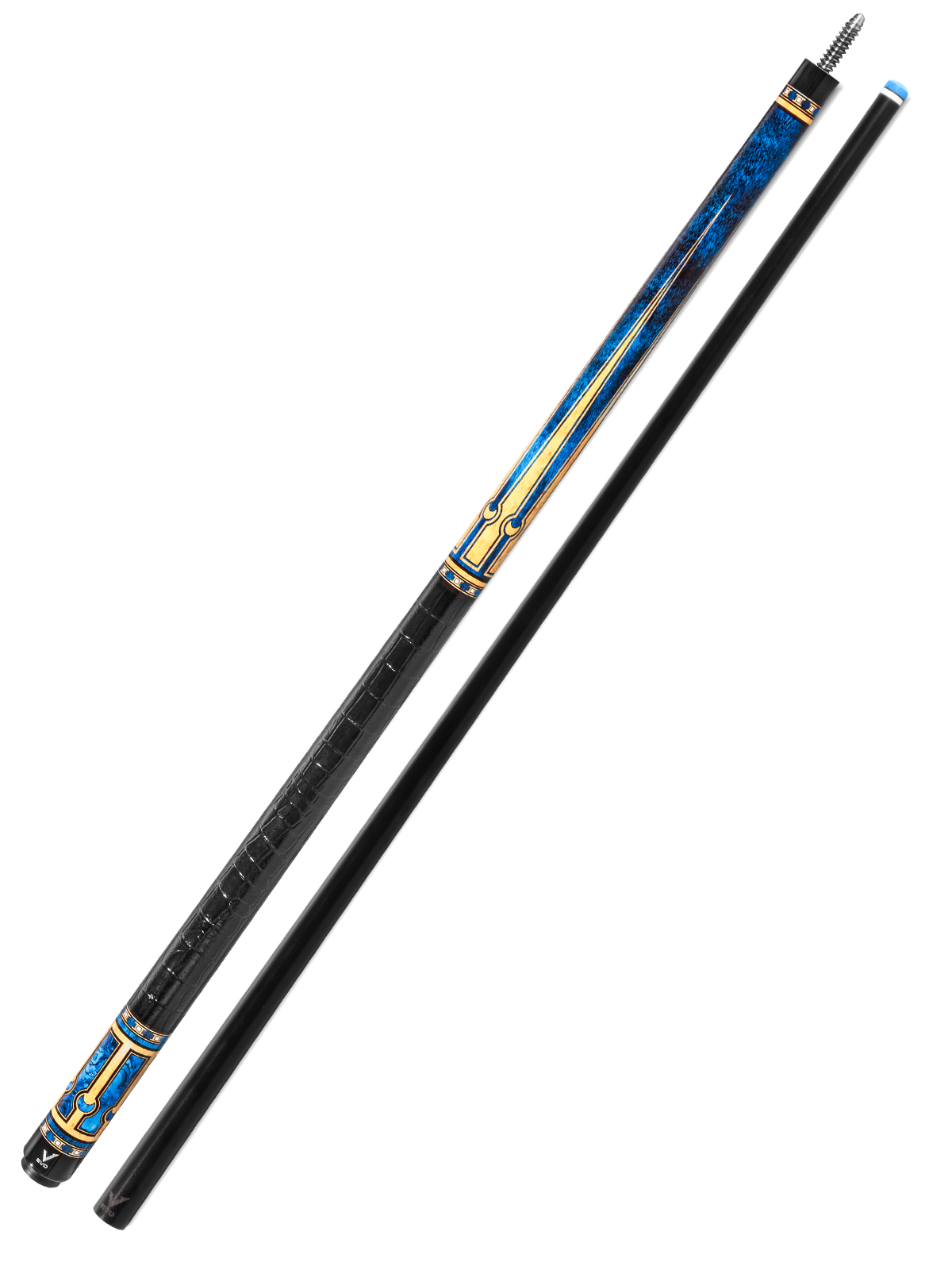 EVO Luna Sapphire Gate Leather Wrap Pool Cue