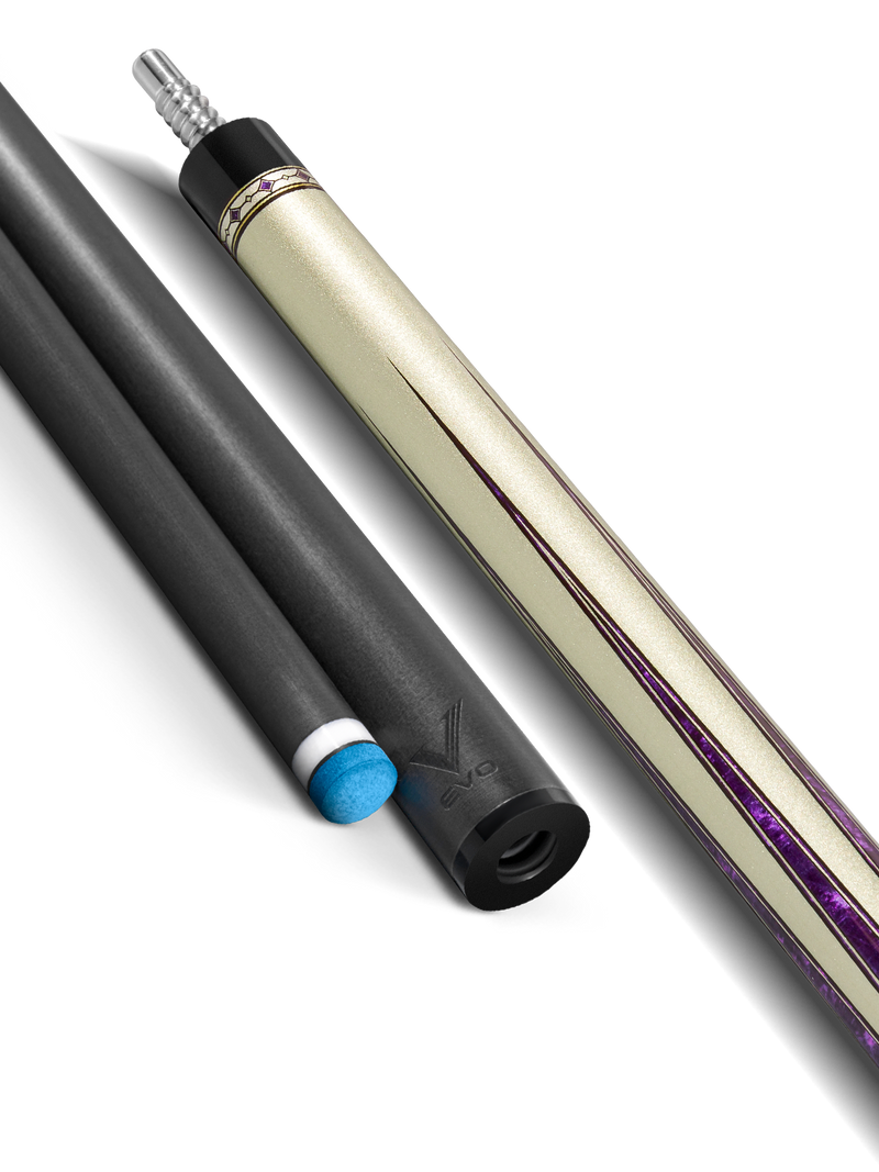 EVO Beast Amethyst Lion Leather Wrap Pool Cue