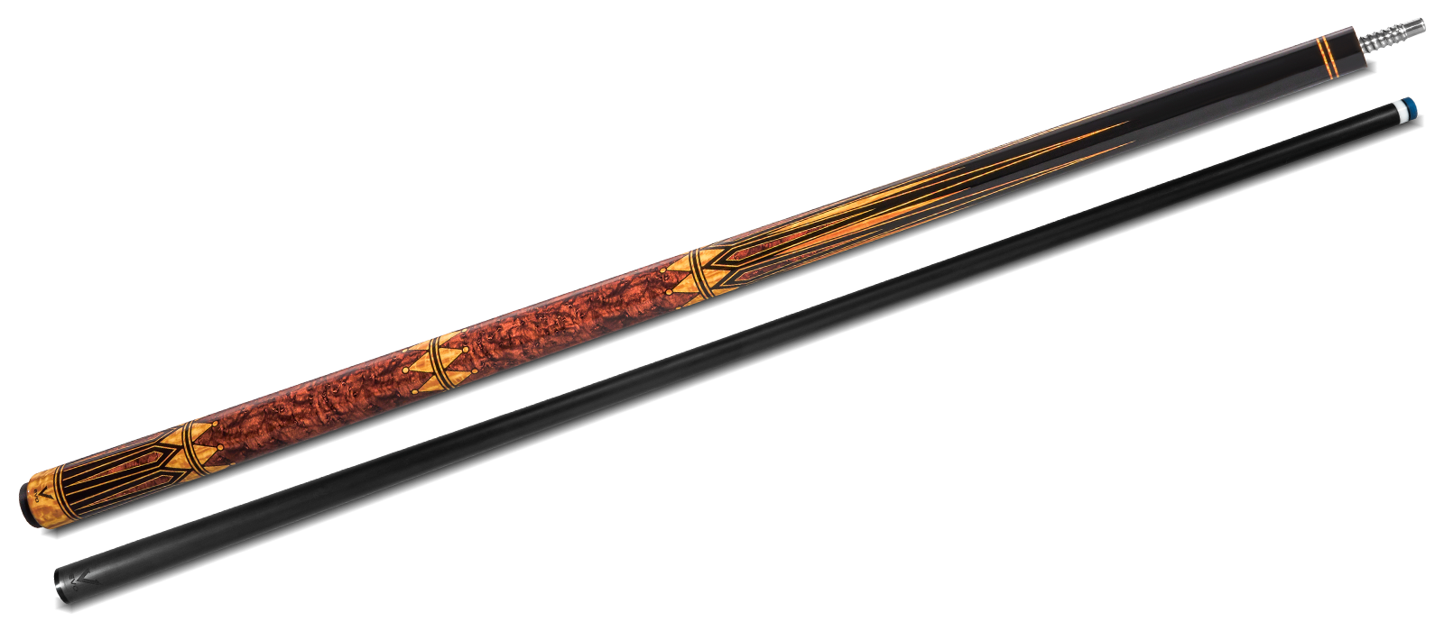 EVO Crystal Umber Crest No Wrap Pool Cue