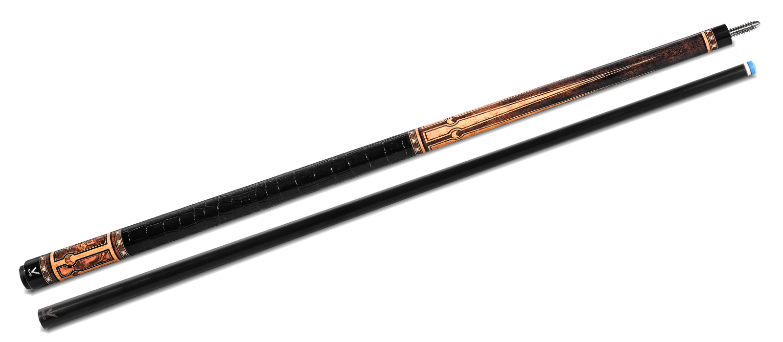 EVO Luna Golden Crest Leather Wrap Pool Cue