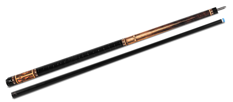 EVO Luna Golden Crest Leather Wrap Pool Cue