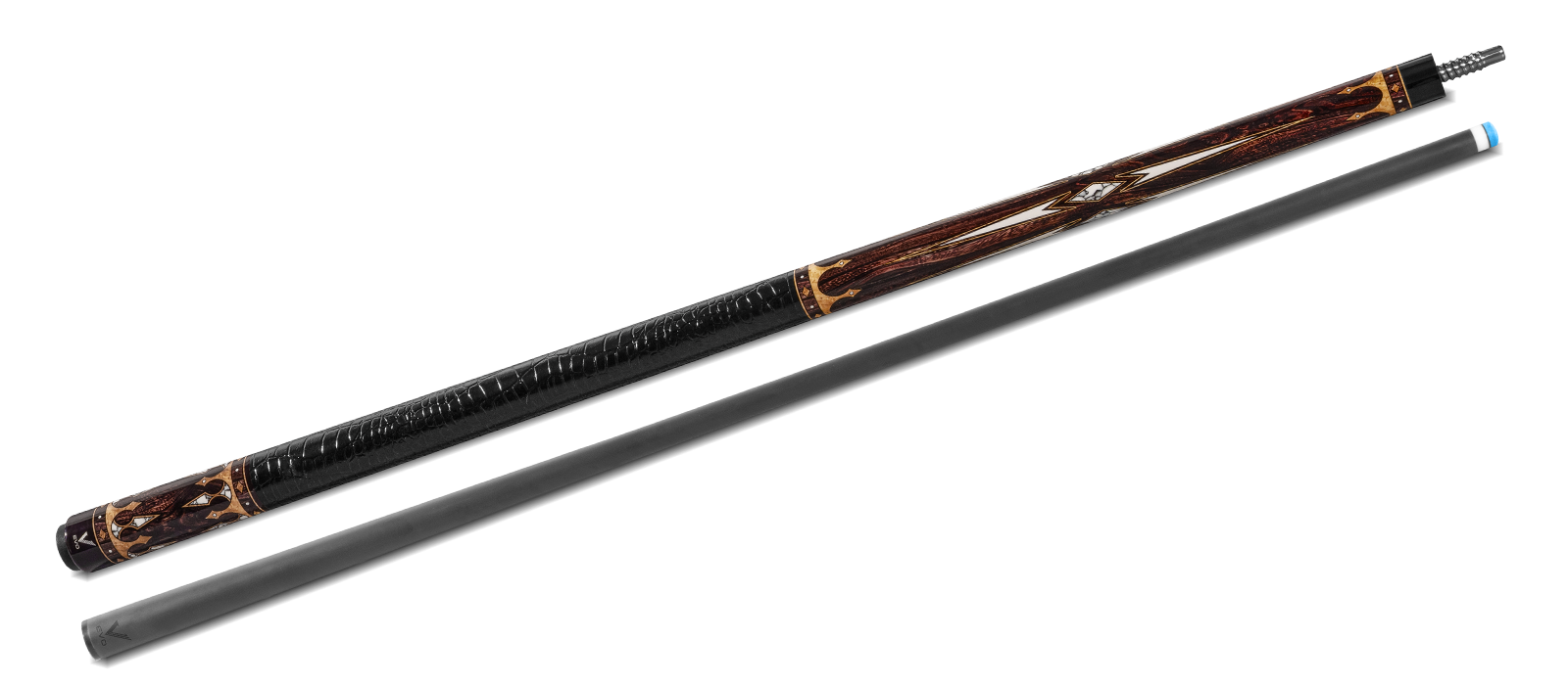 EVO Crown Ancient Oak Leather Wrap Pool Cue