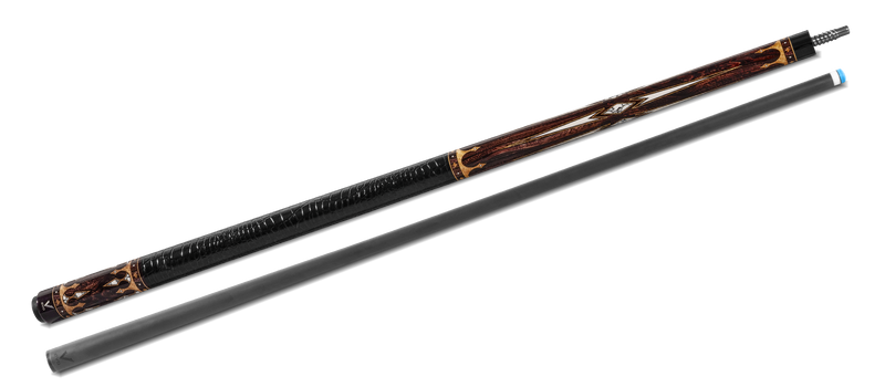 EVO Crown Ancient Oak Leather Wrap Pool Cue