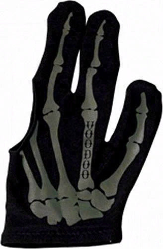Voodoo Bone Skeleton Billiard Glove - Left Bridge Hand
