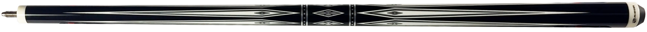 Players G-3372 Graphic Series Pool Cue - Black with White Points