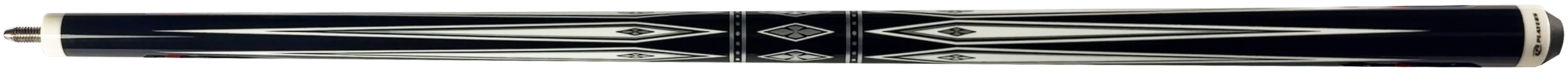 Players G-3372 Graphic Series Pool Cue - Black with White Points