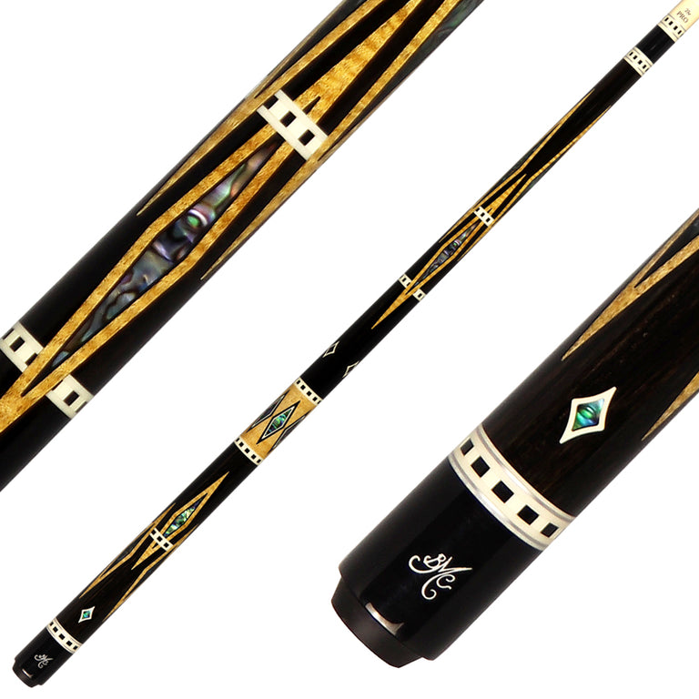 Meucci Designer Series BMCDEBONY Limited Pool Cue - BMC Diamond Ebony with Pro Shaft