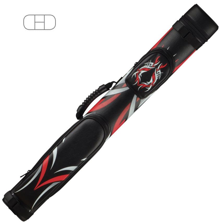 McDermott Designer 2x2 Hard Cue Case - Red Tribal