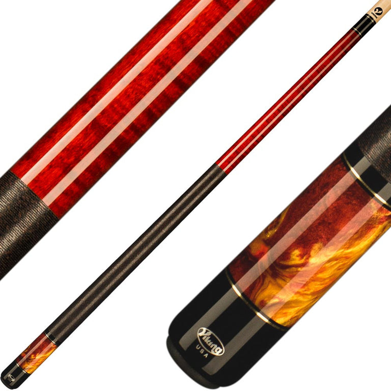 Viking B3262 Pool Cue - Sienna Curly Maple and Autumn Sunset
