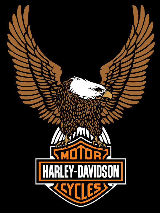 Harley Davidson Pool Table Felt  Eagle Bar and Shield
