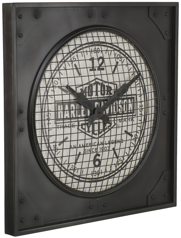 Harley Davidson Clock - Industrial Metal