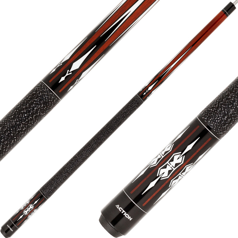 Action ACT109 Exotic Cue - Brown with Black and White