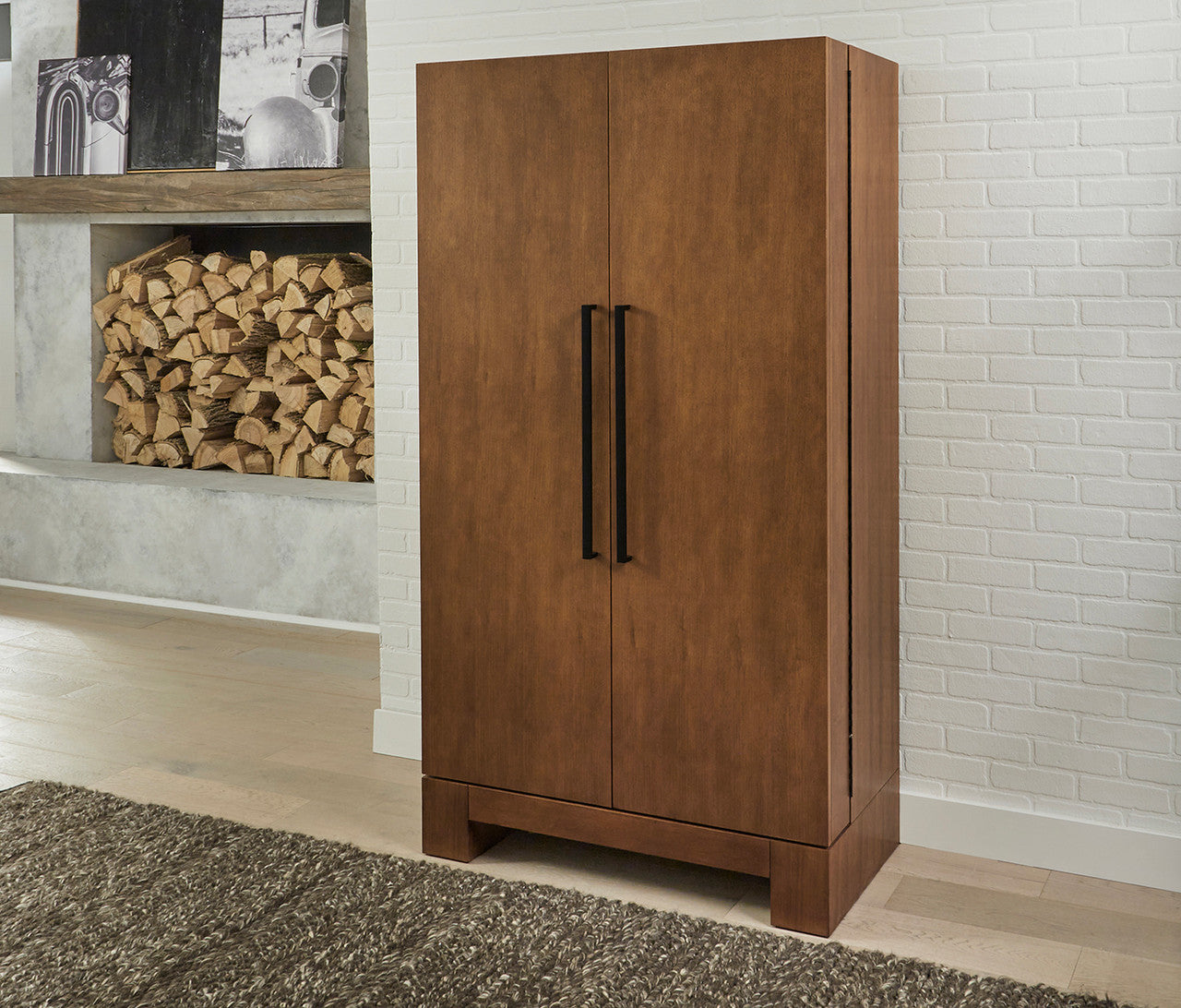 Alta Wine Cabinet - Brushed Walnut