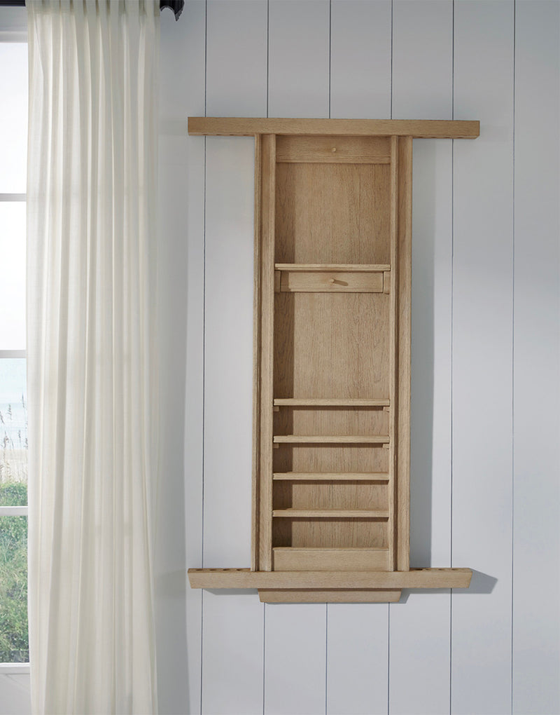 American Heritage Port Royal Wall Mount 8 Cue Rack - White Oak