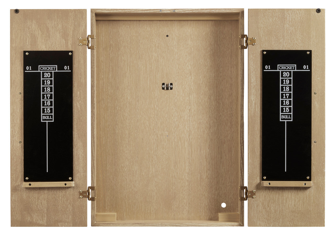 American Heritage Wall Mount Port Royal Dartboard Cabinet - White Oak
