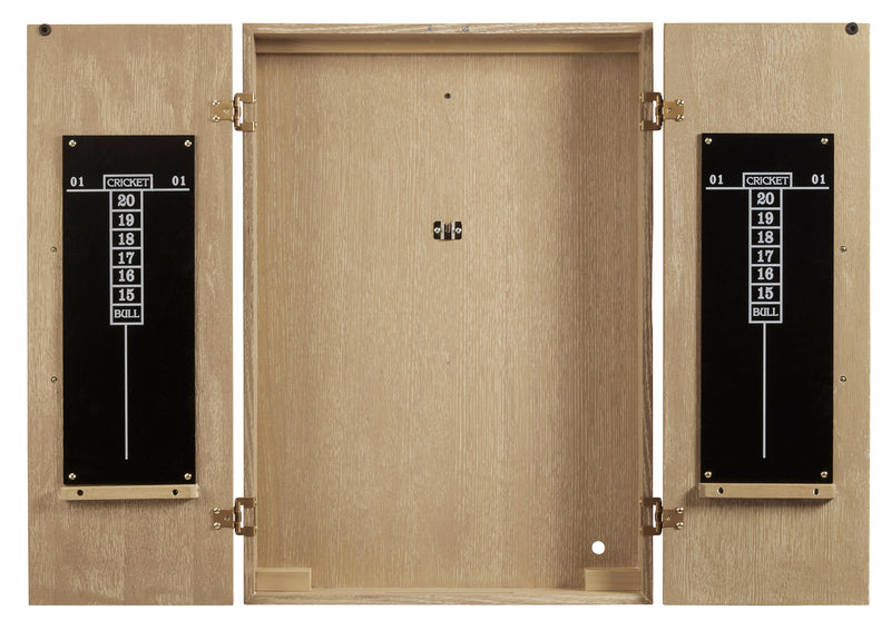American Heritage Wall Mount Port Royal Dartboard Cabinet - White Oak