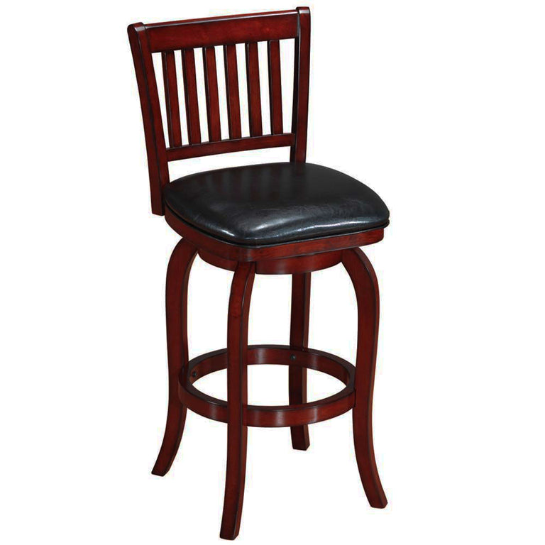 Ram Gameroom Wood Bar Stool Slatted Back English Tutor