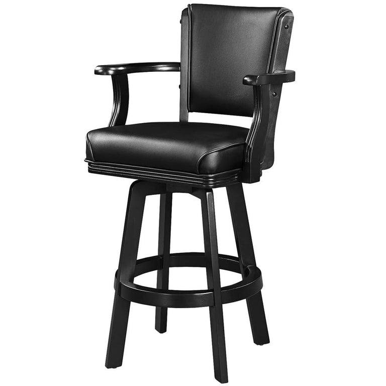 Ram Gameroom Swivel Bar Stool with Arms Black