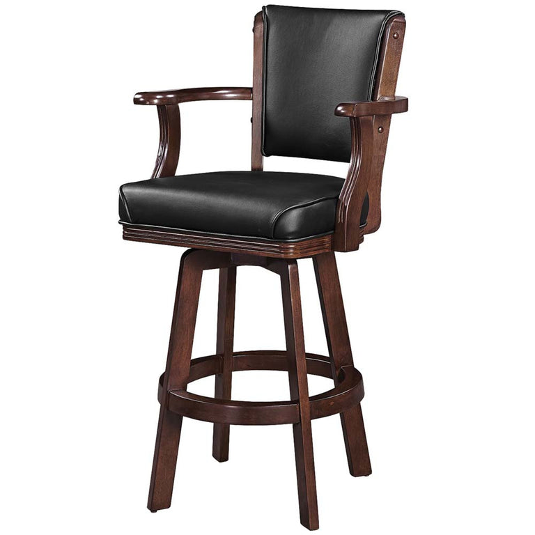 Ram Gameroom Swivel Bar Stool with Arms Cappuccino