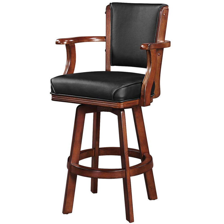 Ram Gameroom Swivel Bar Stool with Arms Chestnut