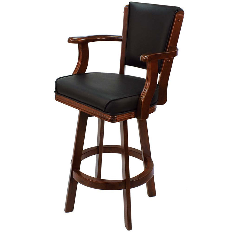 Ram Gameroom Swivel Bar Stool with Arms English Tudor