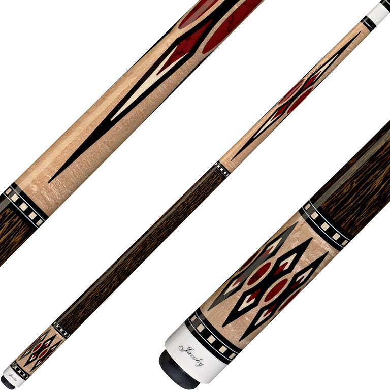 Jacoby HB6 Cue - Birdseye Maple with Black Palm
