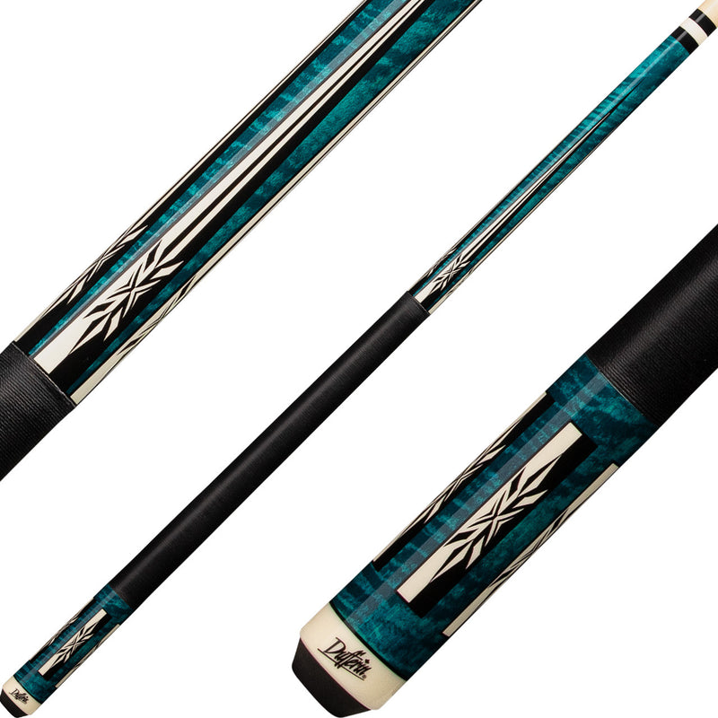Dufferin D-360 Pool Cue - Teal and White
