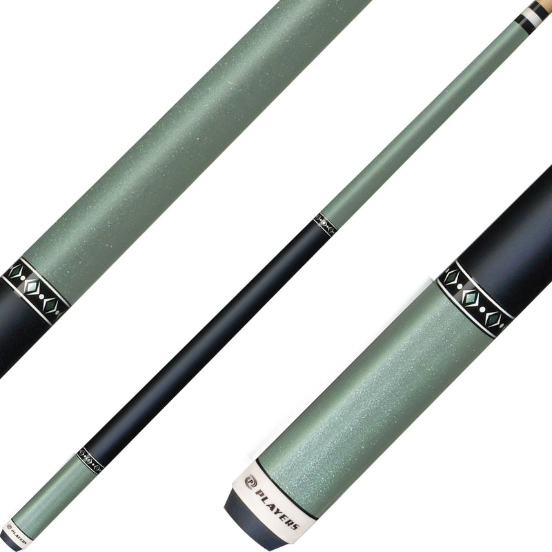 Players C-604 Classic Series Pool Cue- Metallic Green