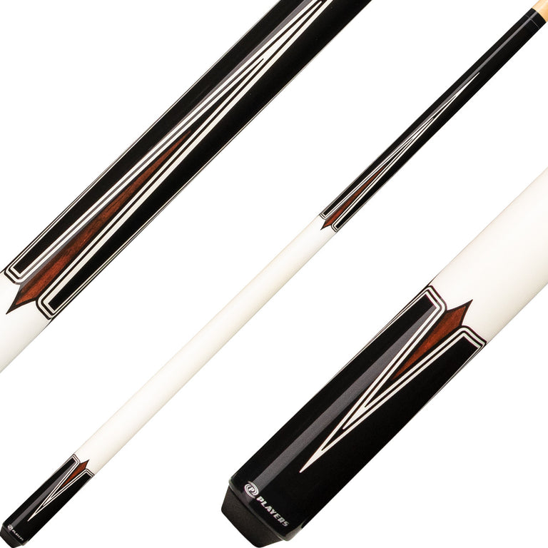 Players G4109 Graphic Series Pool Cue - Midnight Black with Ivory and Cocobolo Points