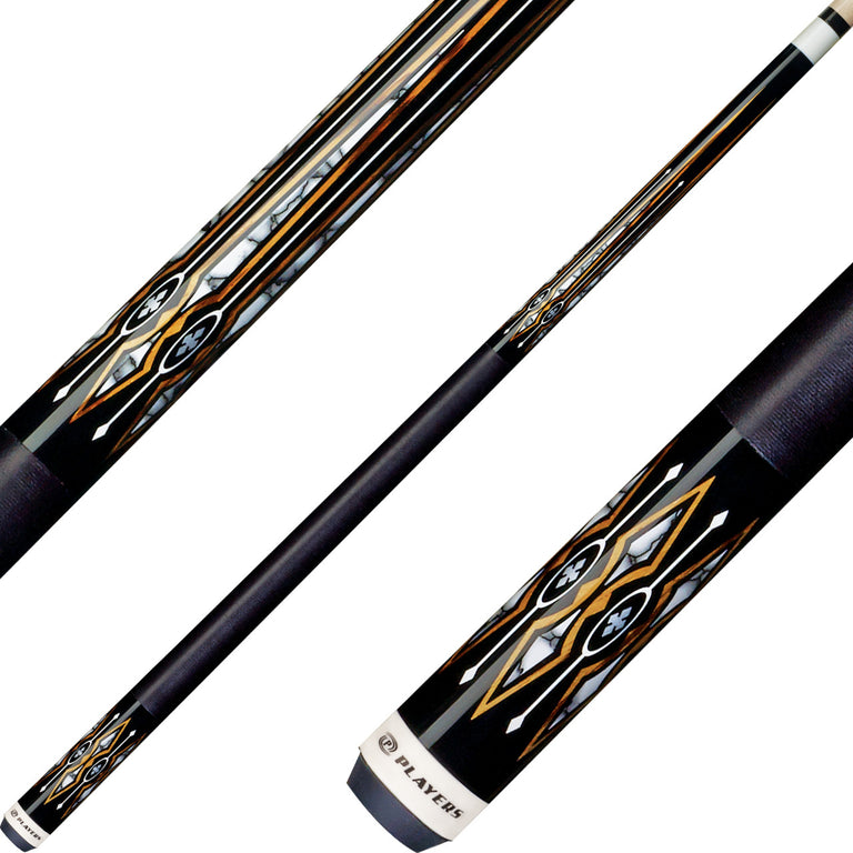 Players G4135 Graphic Cue - Black with White Recon Graphic