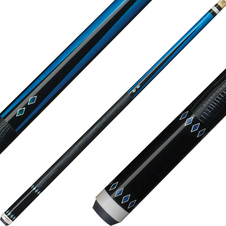 Pure X HXT32 Cue - Teal Birdseye Maple with Black Points