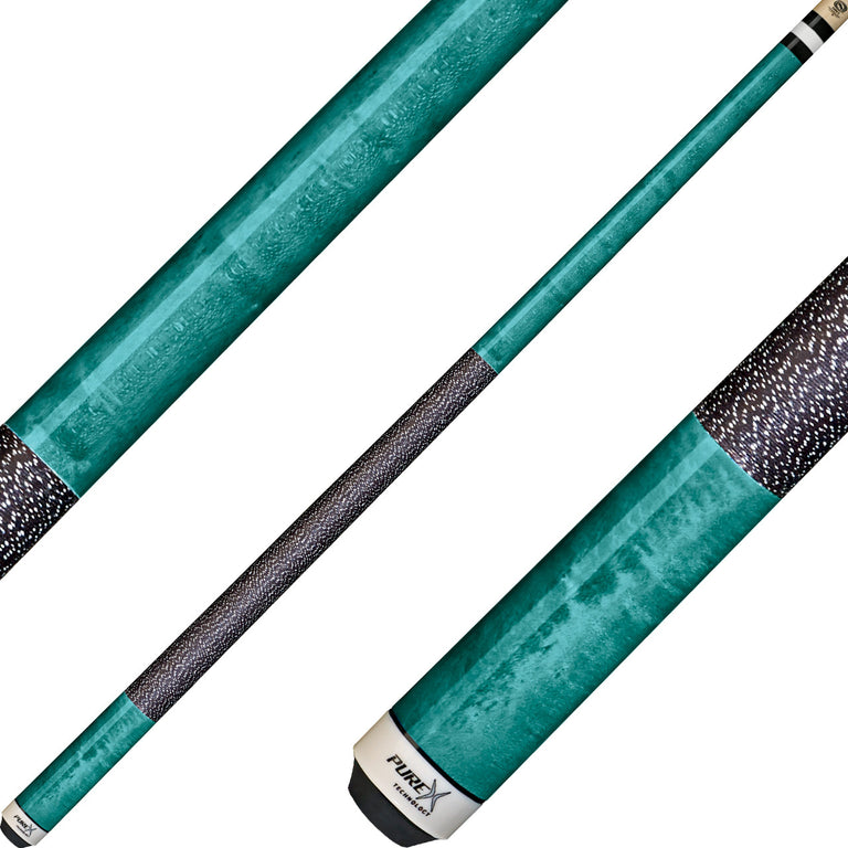 Pure X HXTC10 Cue - Teal Stained Birdseye Maple