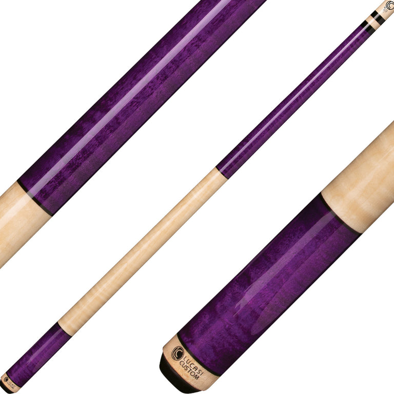 Lucasi LZC6 Purple Birdseye and Natural Maple Handle Cue