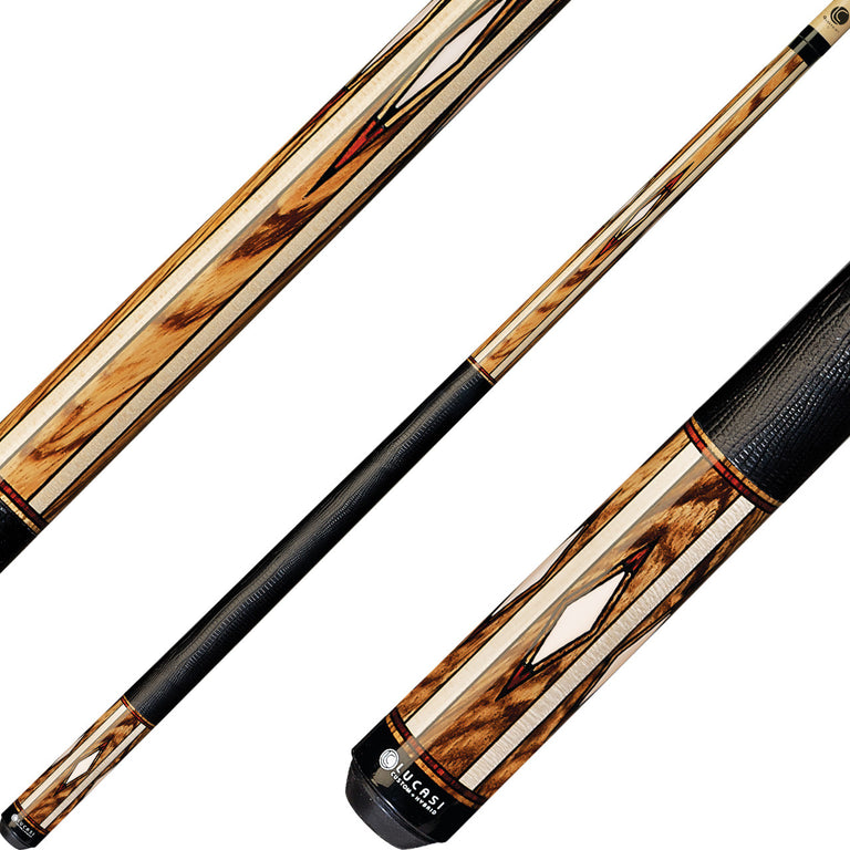 Lucasi LZC33 Birdseye Maple with Zebrawood and Bone Inlay Cue