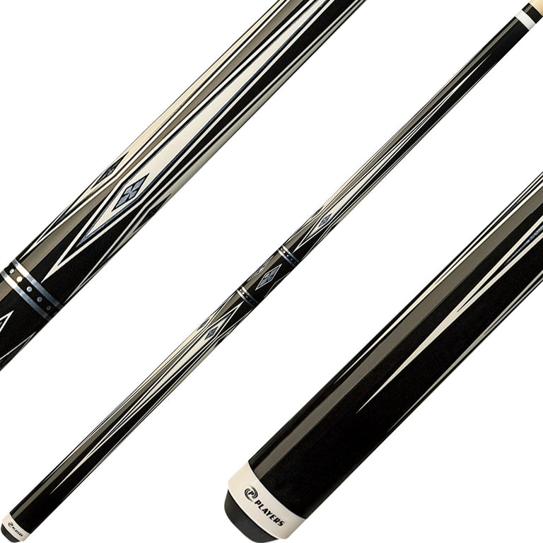 Players G-3372 Graphic Cue - Black with White Points