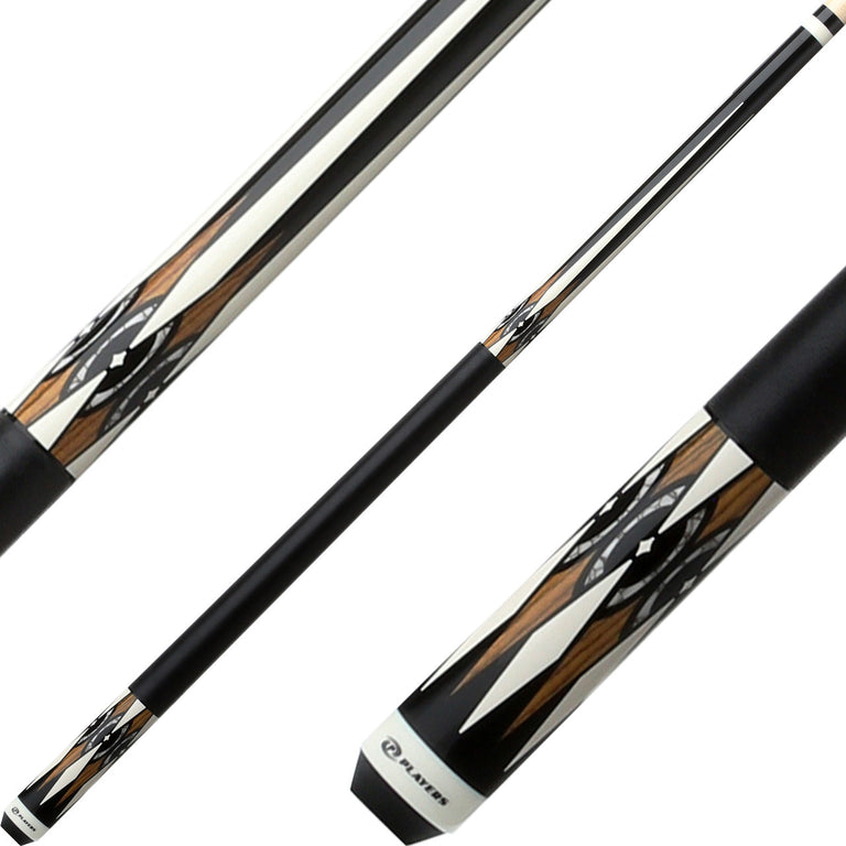 Players G3401 Graphic Series Pool Cue -Midnight Black with Bocote