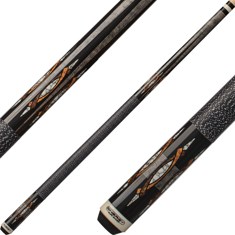 Players HC18 Energy Cue - Grey Stain with Black Graphic Points
