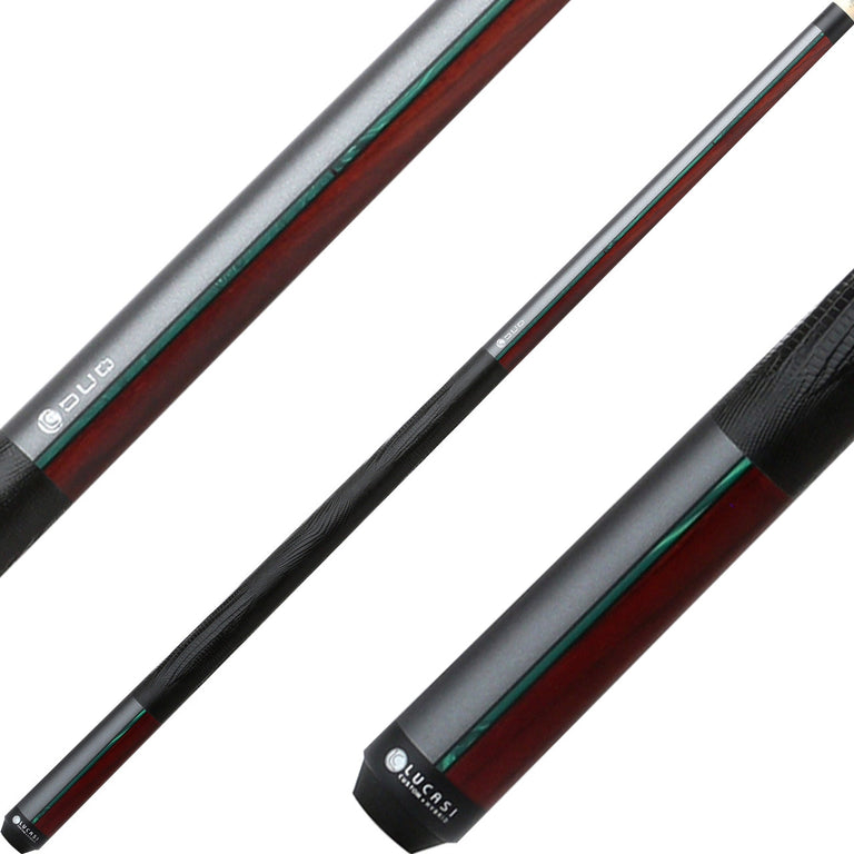 Lucasi LZDU12 Duo Gunmetal and Zebrawood Cue