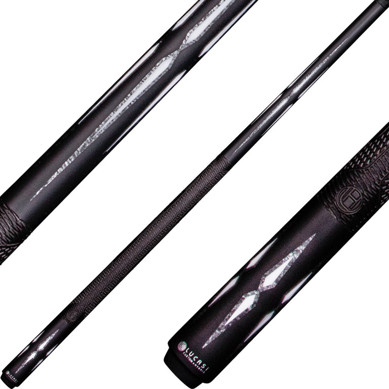 Lucasi LP20 Pinnacle 6 Point Bone and Silver Crush Cue