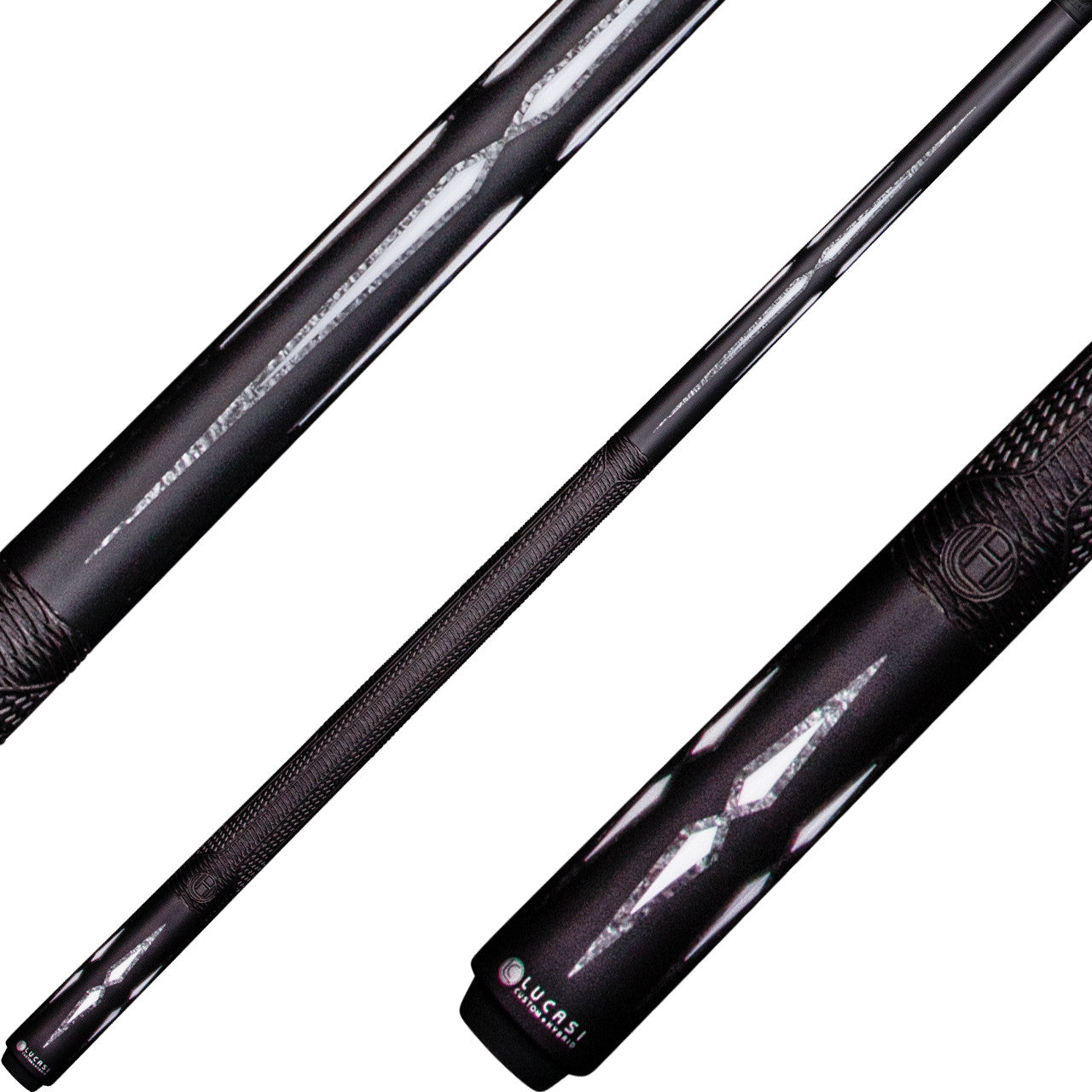 Lucasi LP20 Pinnacle 6 Point Bone and Silver Crush Cue