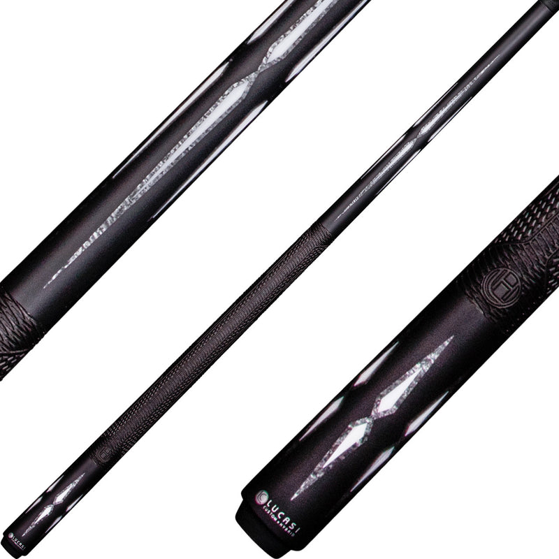 Lucasi LP20 Pinnacle 6 Point Bone and Silver Crush Cue