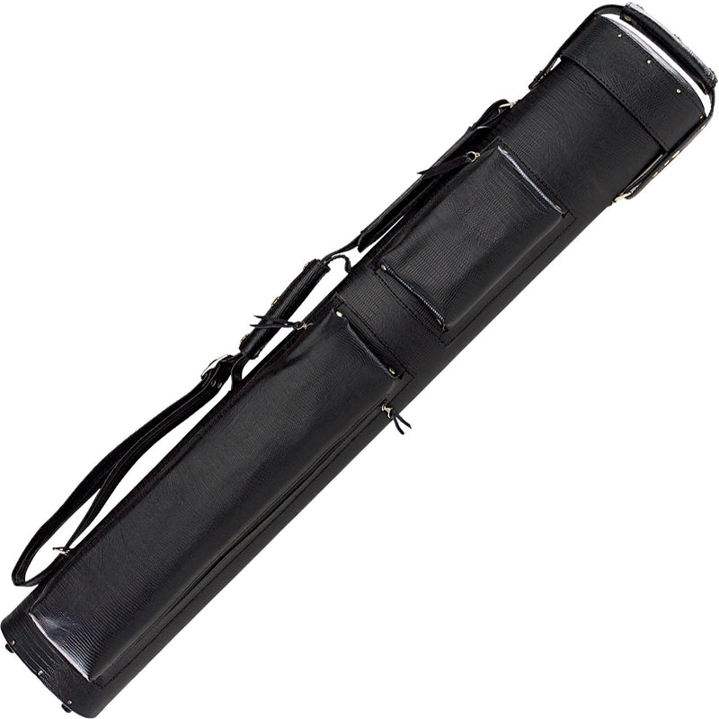 Pro Series 4x8 Hard Cue Case - Embossed Black Lizard