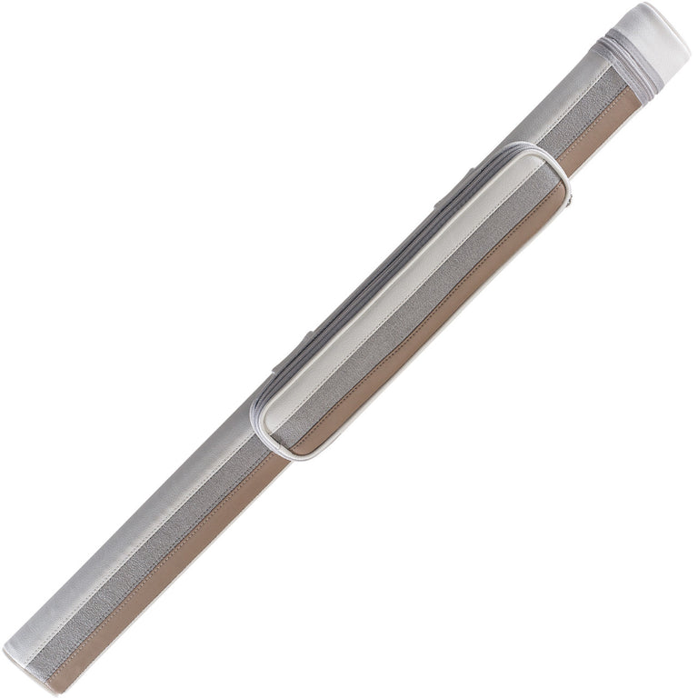 Pure X PXC511W 1 Butt x 1 Shaft Suede and Textured Fabric Hard Case - White, Grey and Tan